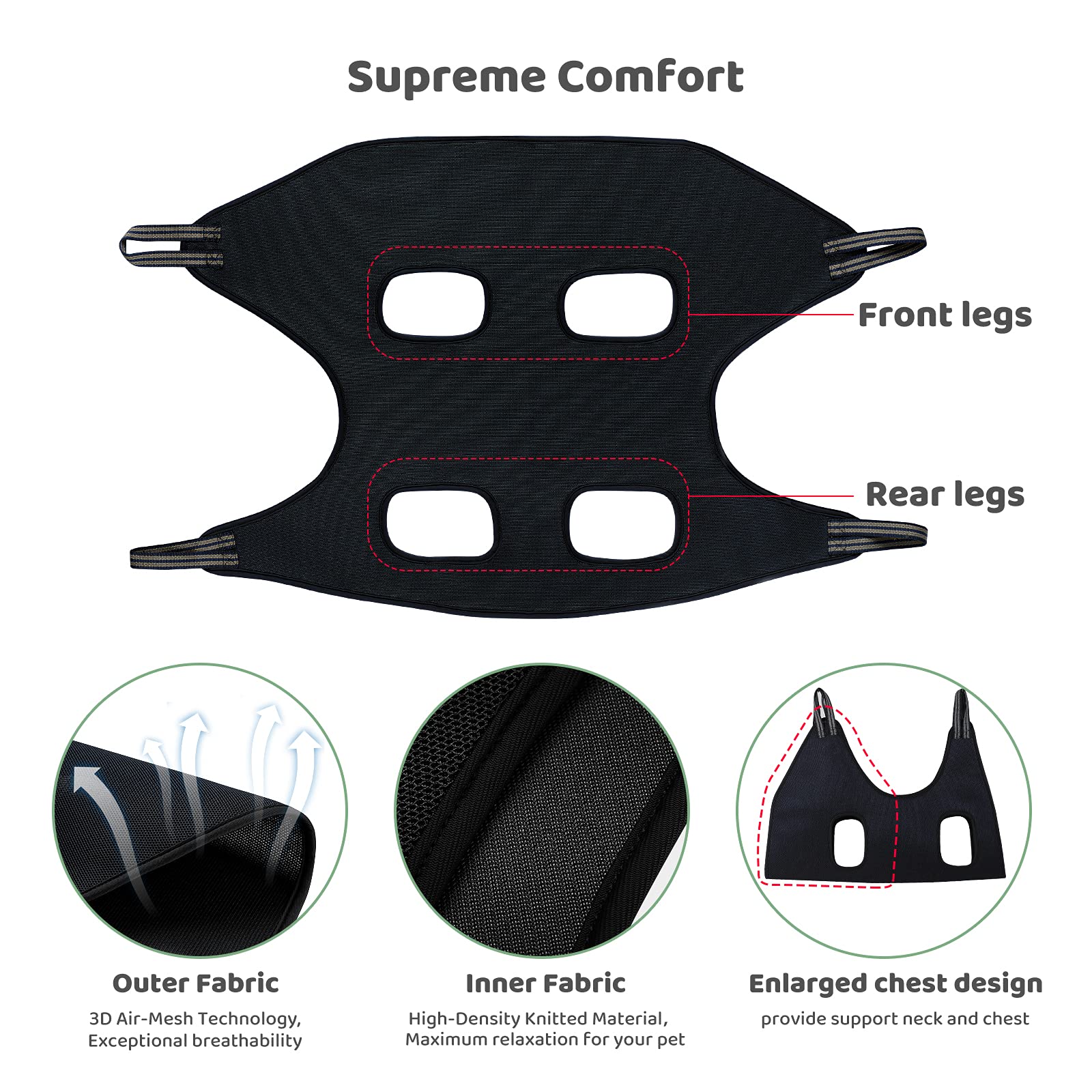 Guzekier grooming sling adjustable strap for secure pet positioning during grooming