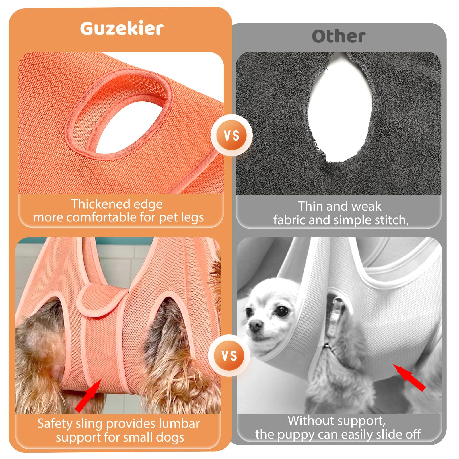 Guzekier grooming kit components with nail file and S-hooks for complete care