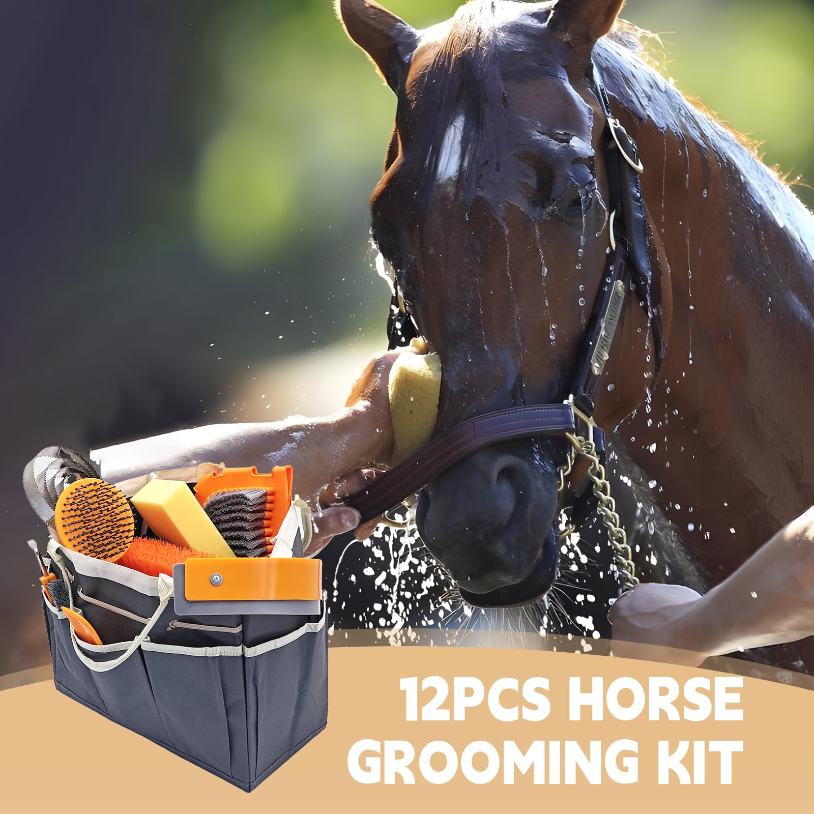 GuZhiYue grooming sponge with storage bag enhances travel grooming.
