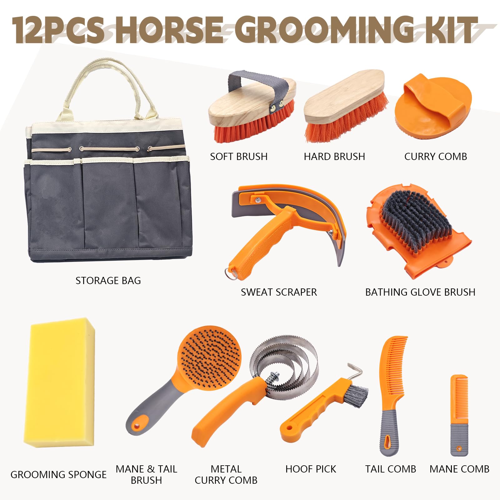 GuZhiYue horse brushes with soft bristles for gentle dirt removal.