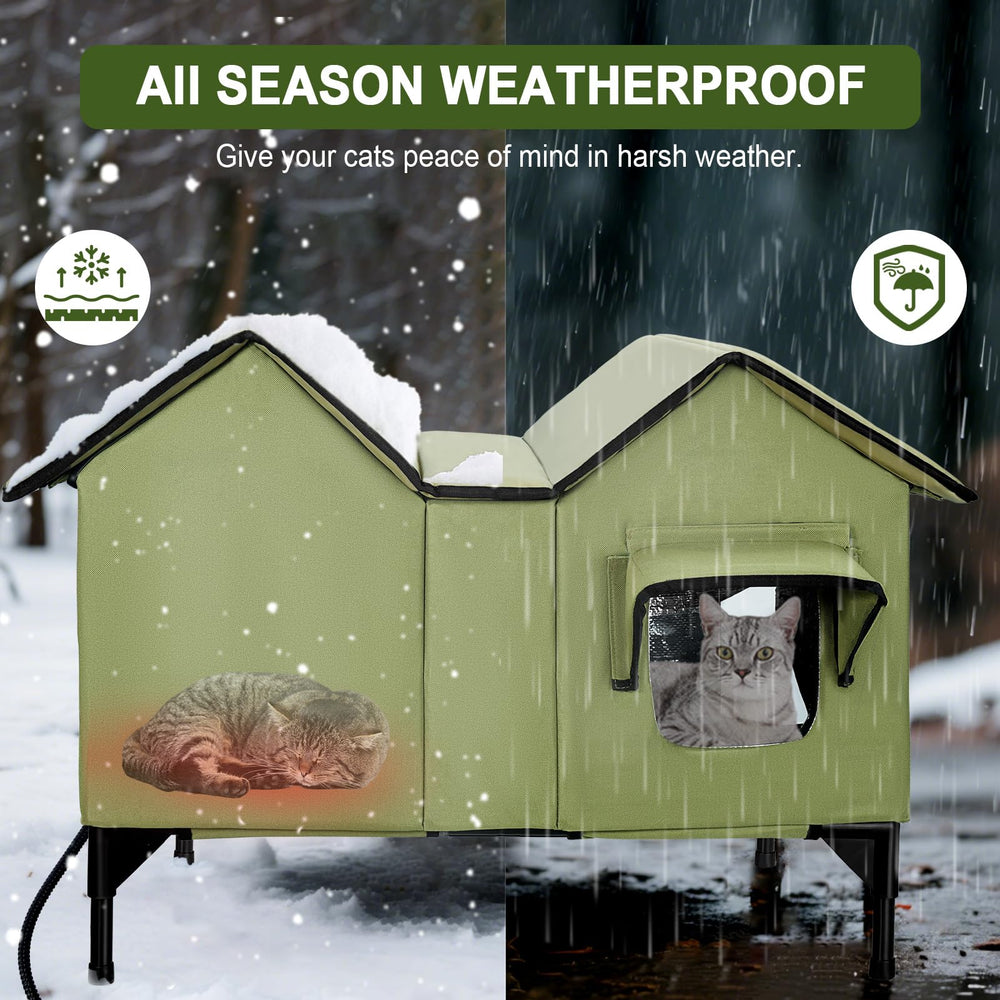 GUZROK heated cat house full-size heating pad delivers even floor warmth