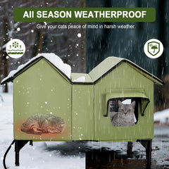 GUZROK heated cat house full-size heating pad delivers even floor warmth