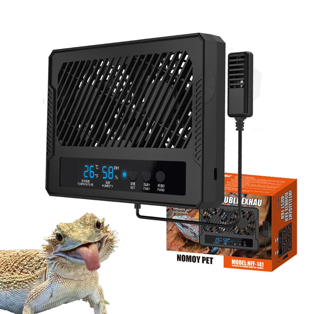 GxiaoAn reptile fan dual-row ventilation keeps humidity balanced for healthy enclosures