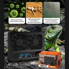 GxiaoAn reptile fan humidity-control display helps monitor tank conditions
