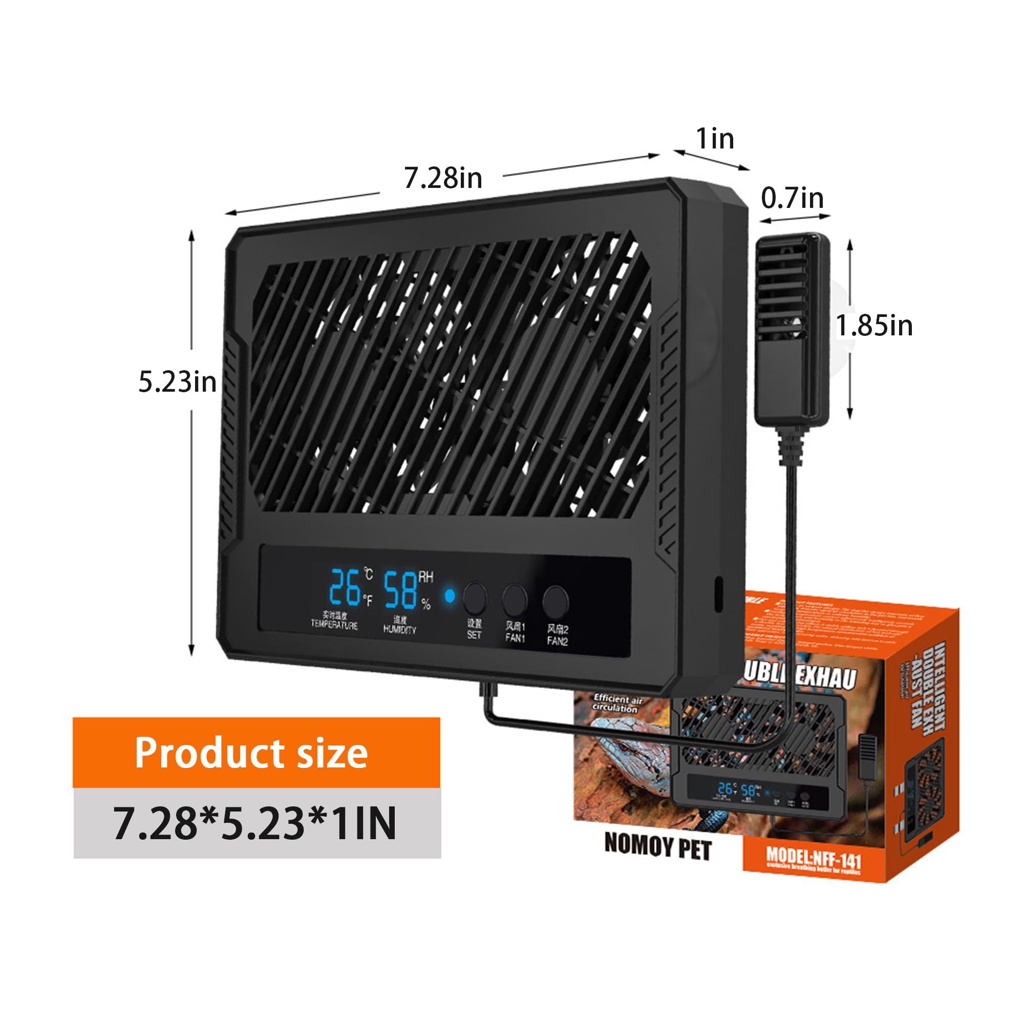 GxiaoAn reptile fan low-noise operation reduces stress