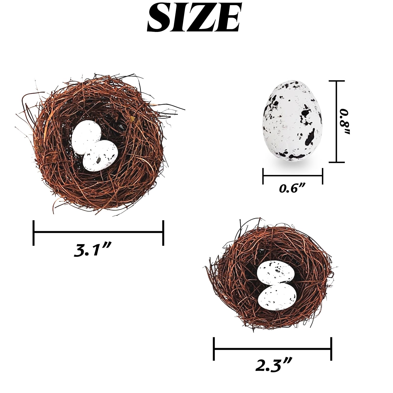 GXXMEI nest eggs foam detail showing lightweight realism for crafts.