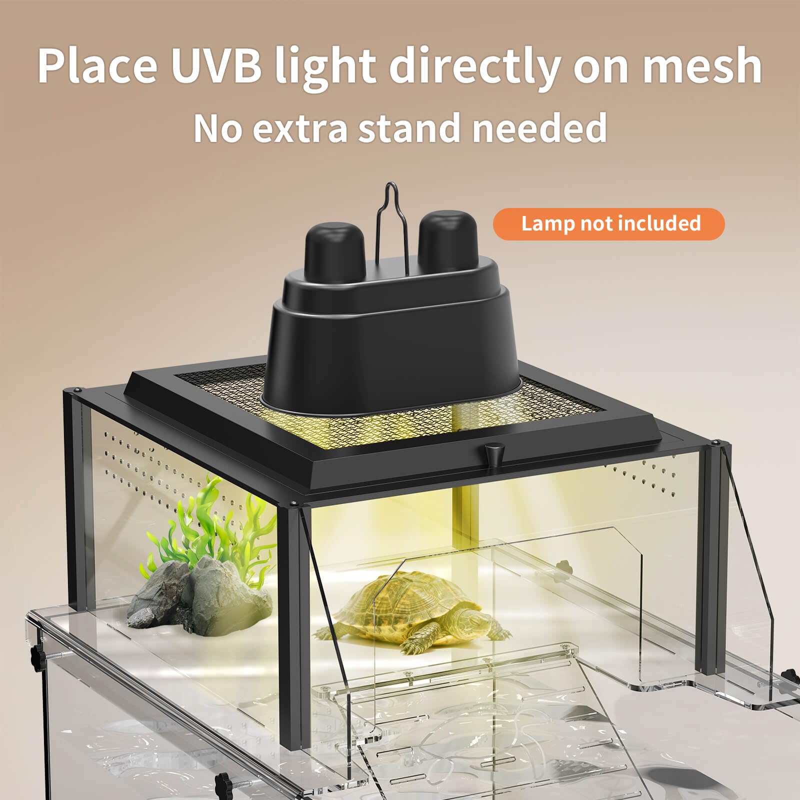 GYACS upgraded turtle basking platform anti-slip ramp helps turtles climb confidently