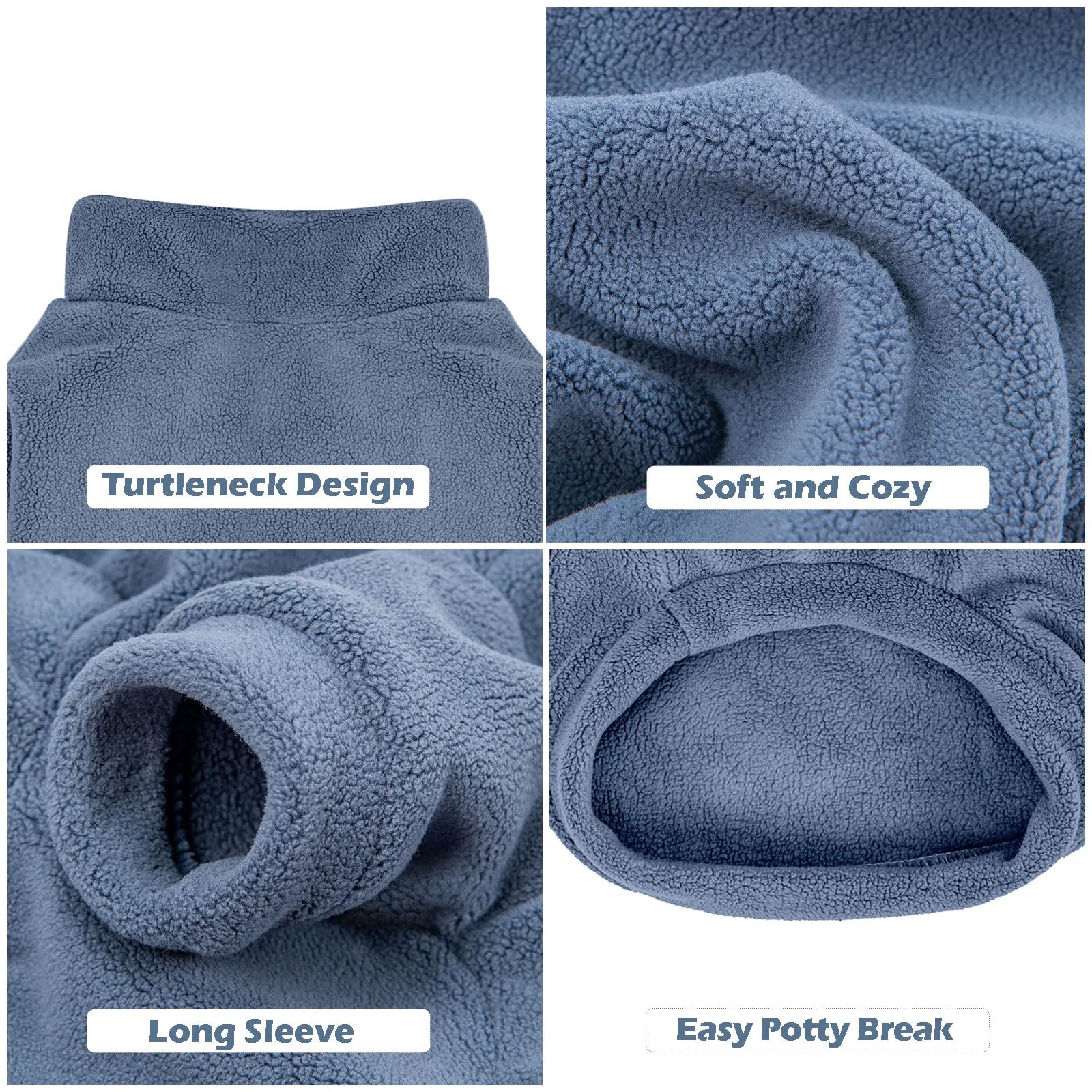 GYALAPERI dog sweater pack size chart instruction image helps pick correct fit.