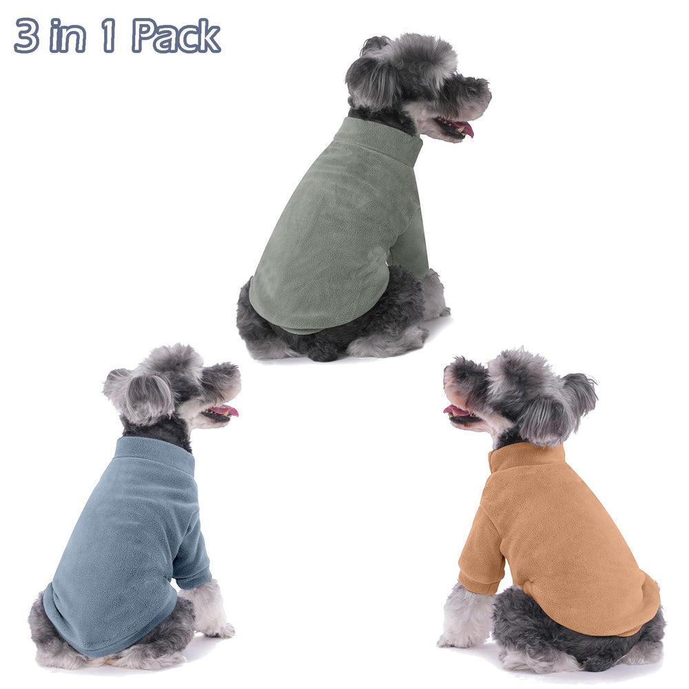 GYALAPERI three-color set on small dog demonstrates versatile styling options