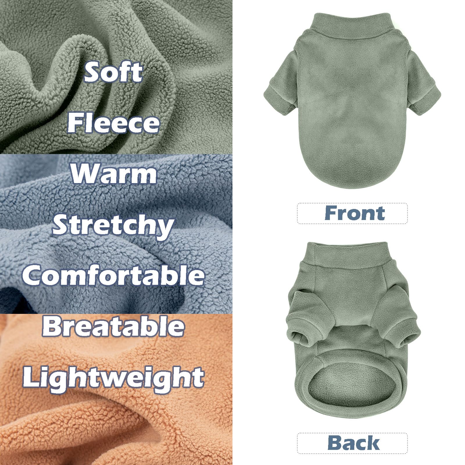 GYALAPERI dog sweater for small breeds shows wrap-around neck and chest warmth