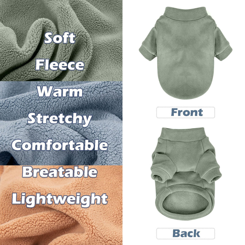GYALAPERI dog sweater for small breeds shows wrap-around neck and chest warmth