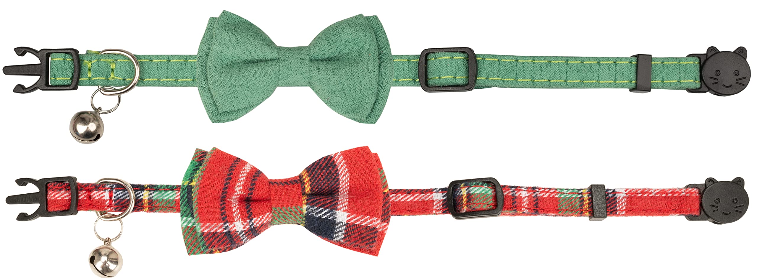 Gyapet collar plaid pattern adds cheerful flair and easy adjustability
