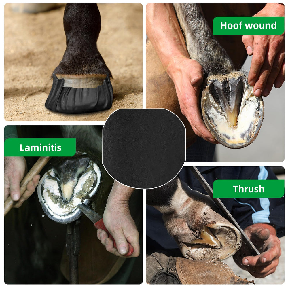 GYHPD hoof tape waterproof backing guards hoof in wet conditions.