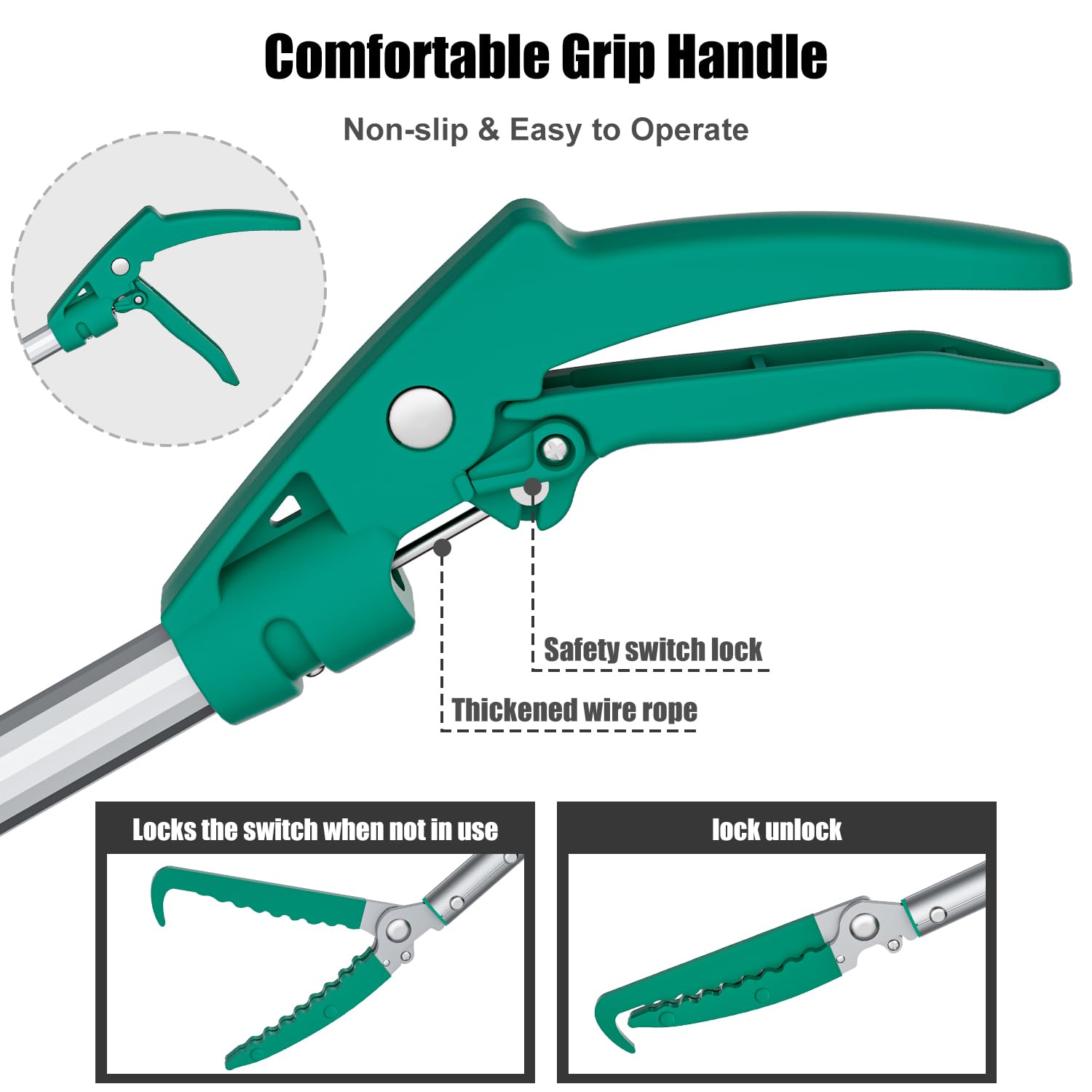 GYORGKSHI aluminum alloy frame emphasizes durable, lightweight construction for easy use