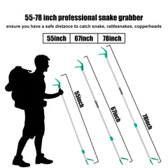 GYORGKSHI snake grabber with wide jaws demonstrates strong grip for secure capture