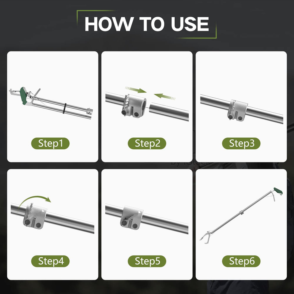 GYORGKSHI 60-inch reach doubles as a convenient pickup tool.