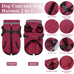 Gyuzh dog coat with harness reflective strip improves visibility on evening walks.