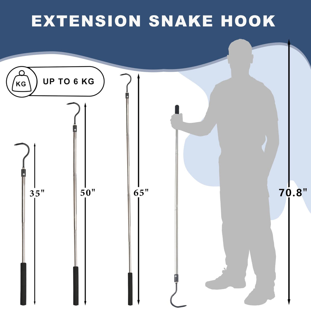Gzlozak snake hook rubber-tip reduces snag risk during transfer