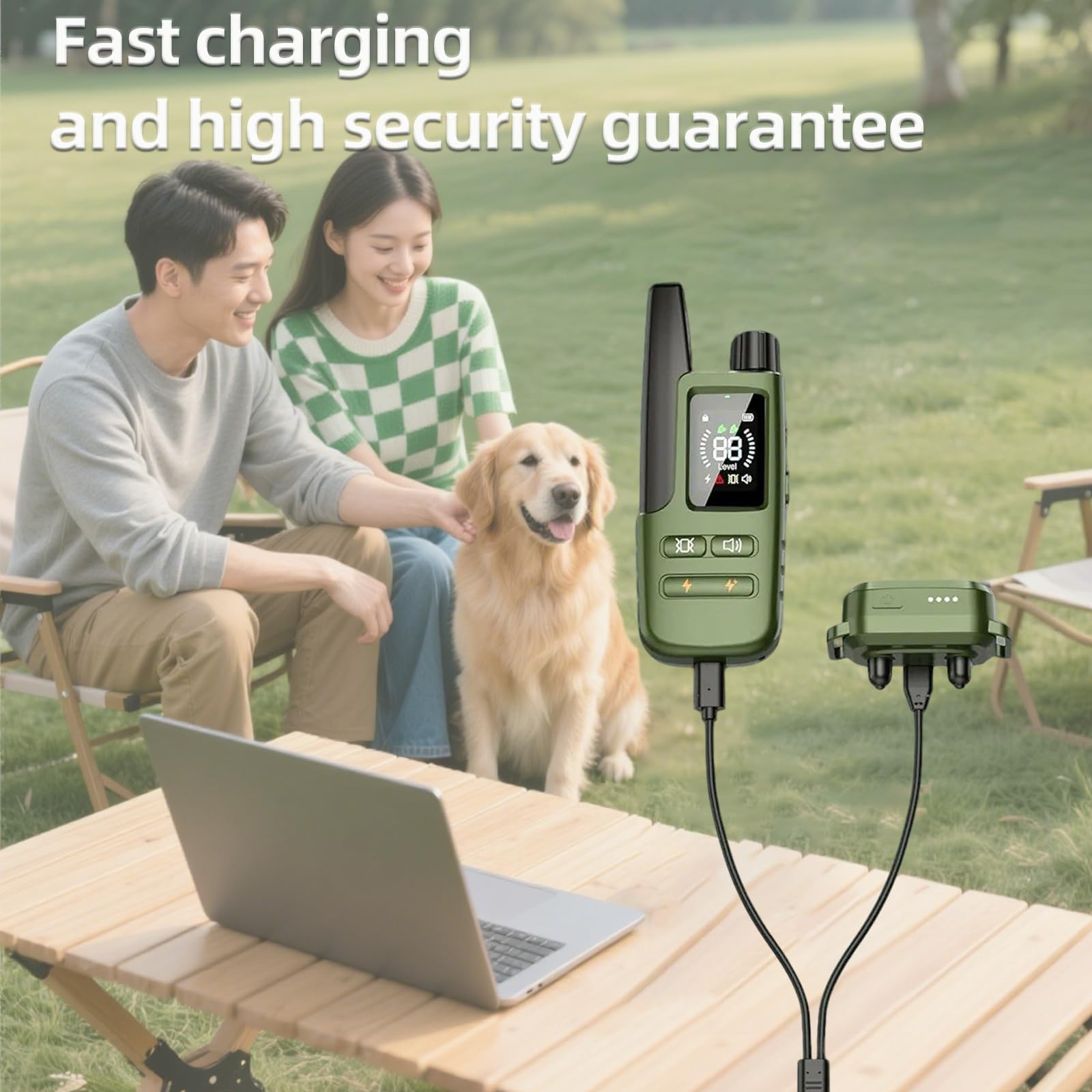 GZLT dog charger durable PVC+ABS construction for everyday use.