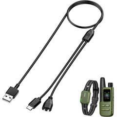 GZLT dog charger USB-C magnetic front view for simultaneous collar and remote charging.