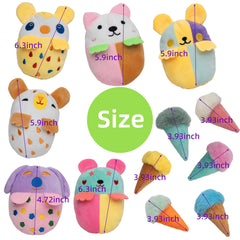 GZQKUSO 20-pack puppy toys with ice cream designs in cheerful colors.