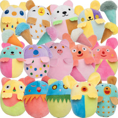GZQKUSO 20-pack puppy toys with oval animal designs for small dogs.