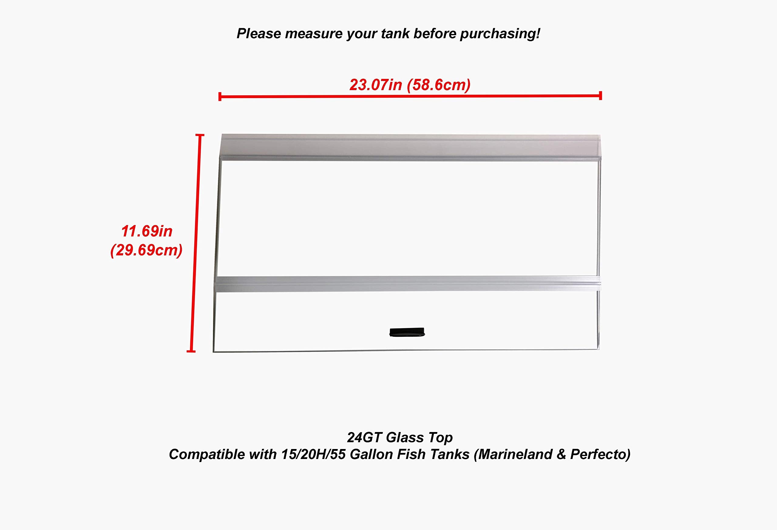 H2PRO canopy back strip cut-to-fit shown for snug aquarium fit and easy access.