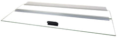 H2PRO 36-inch glass canopy front view reduces evaporation with clear tempered glass.