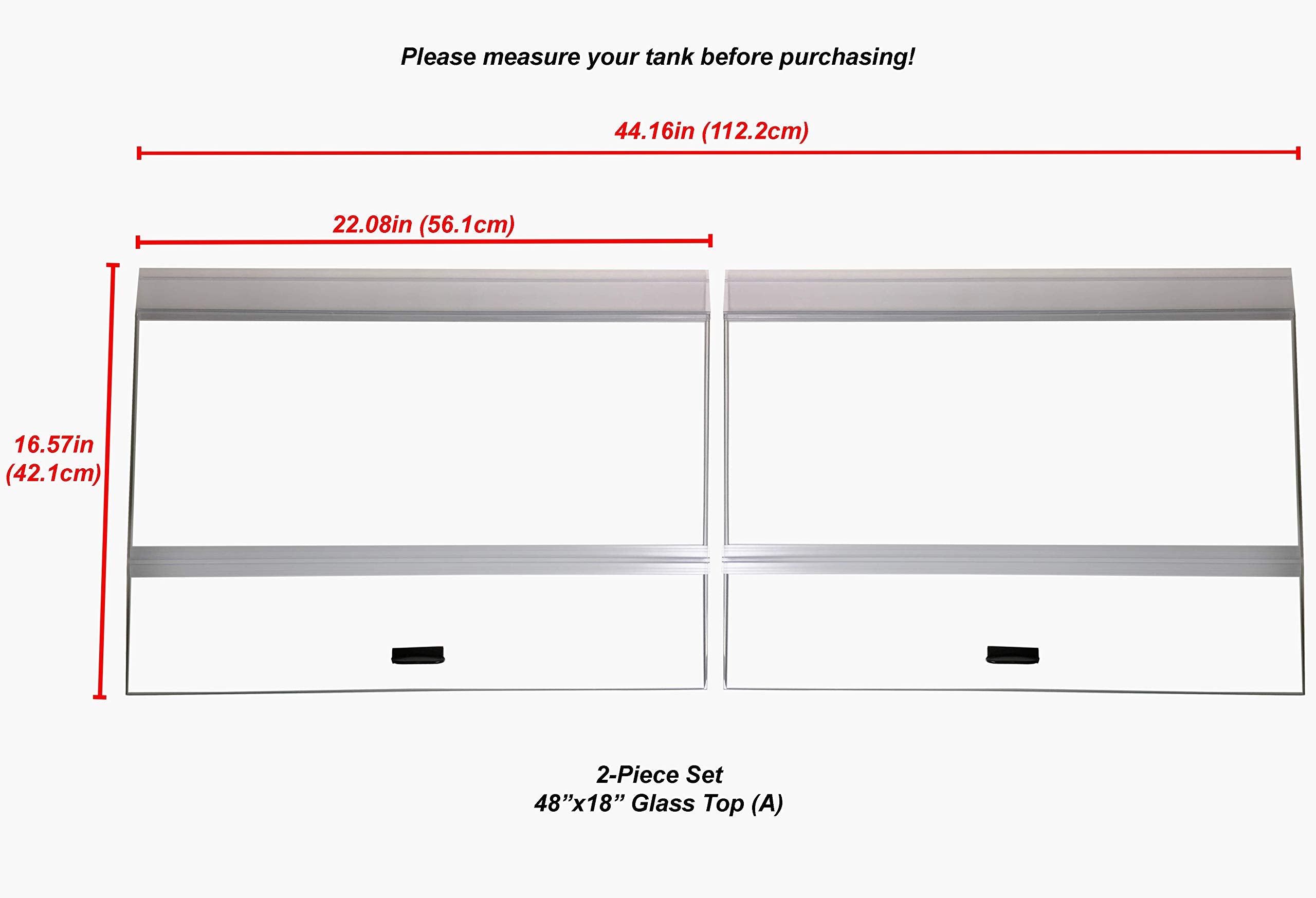 H2PRO Glass Canopy back strip adjustable fit for Aqueon and All Glass tanks.