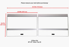 H2PRO Glass Canopy back strip adjustable fit for Aqueon and All Glass tanks.