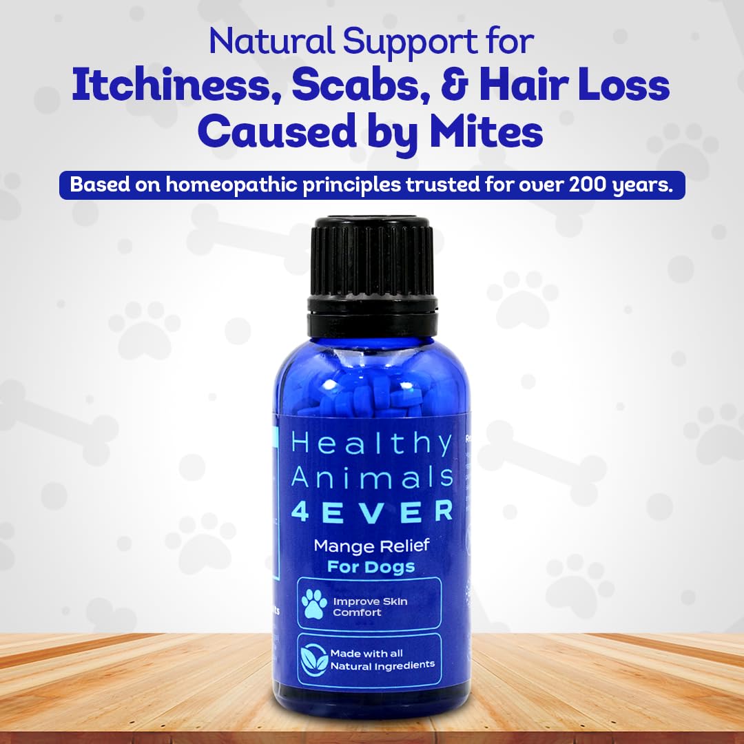HealthyAnimals4Ever HA4E pellets container supports natural mite relief for dogs.