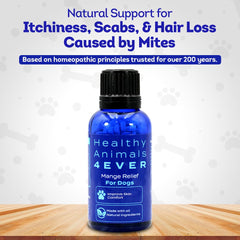 HealthyAnimals4Ever HA4E pellets container supports natural mite relief for dogs.
