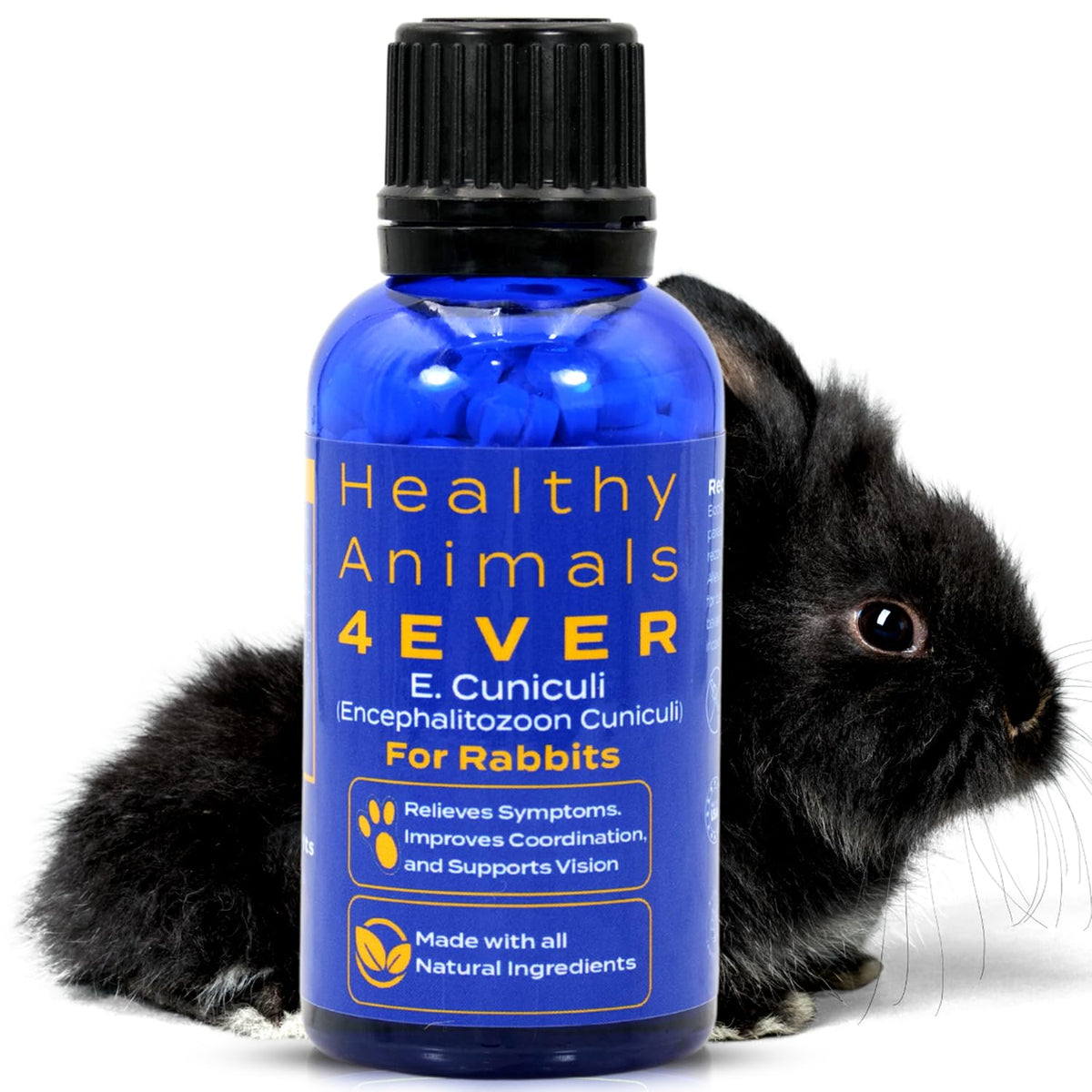 HealthyAnimals4Ever HA4E rabbit E. cuniculi tablets packaging supports natural infection management