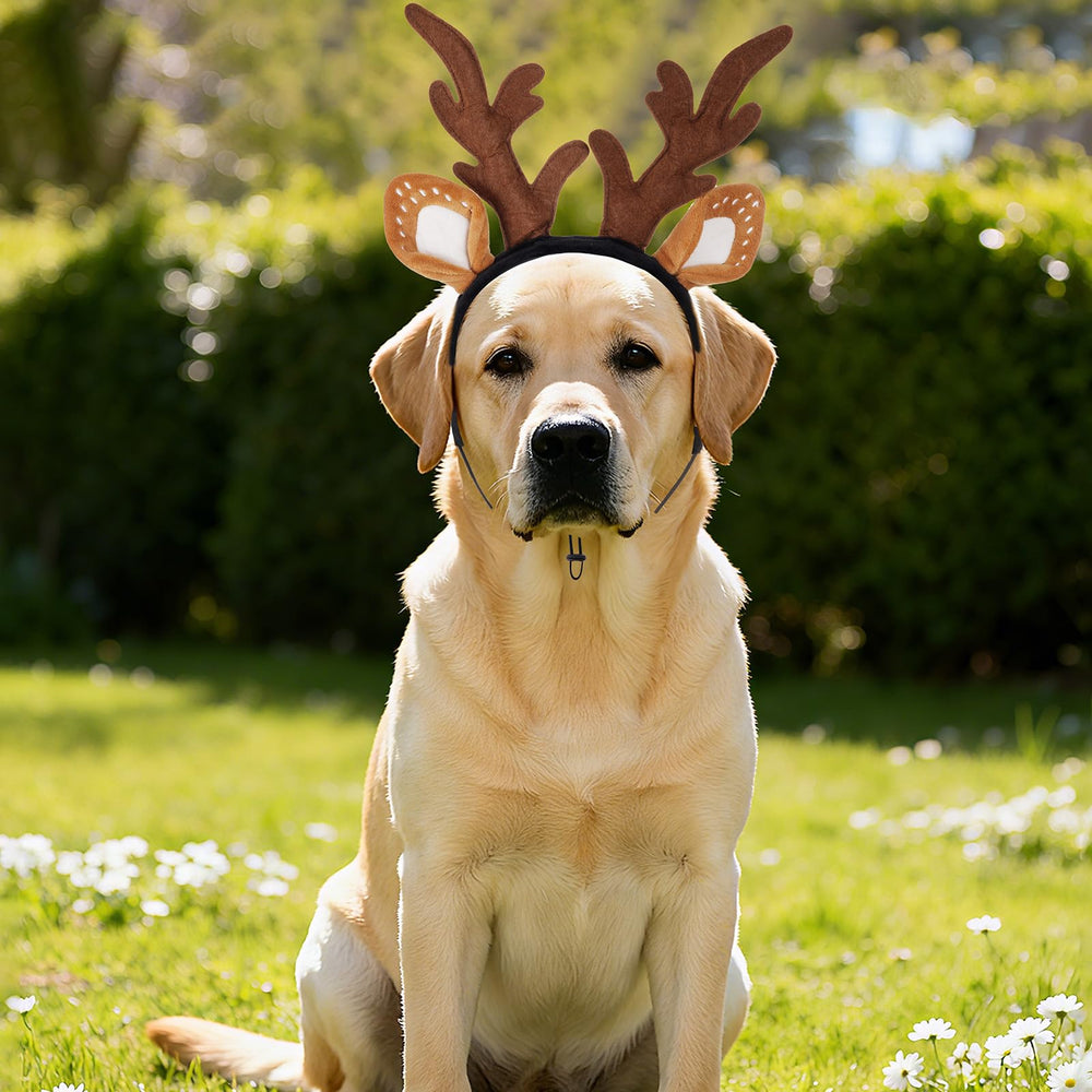 Haakong brown faux fur deer ears for festive dress-up.