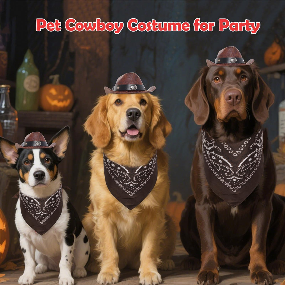 Haakong cowboy-costume adjustable-band ensures secure fit for small pets