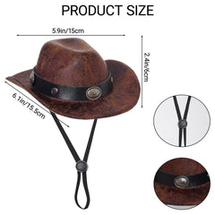 Haakong cowboy-costume pet-sunglasses ready for playful party photos