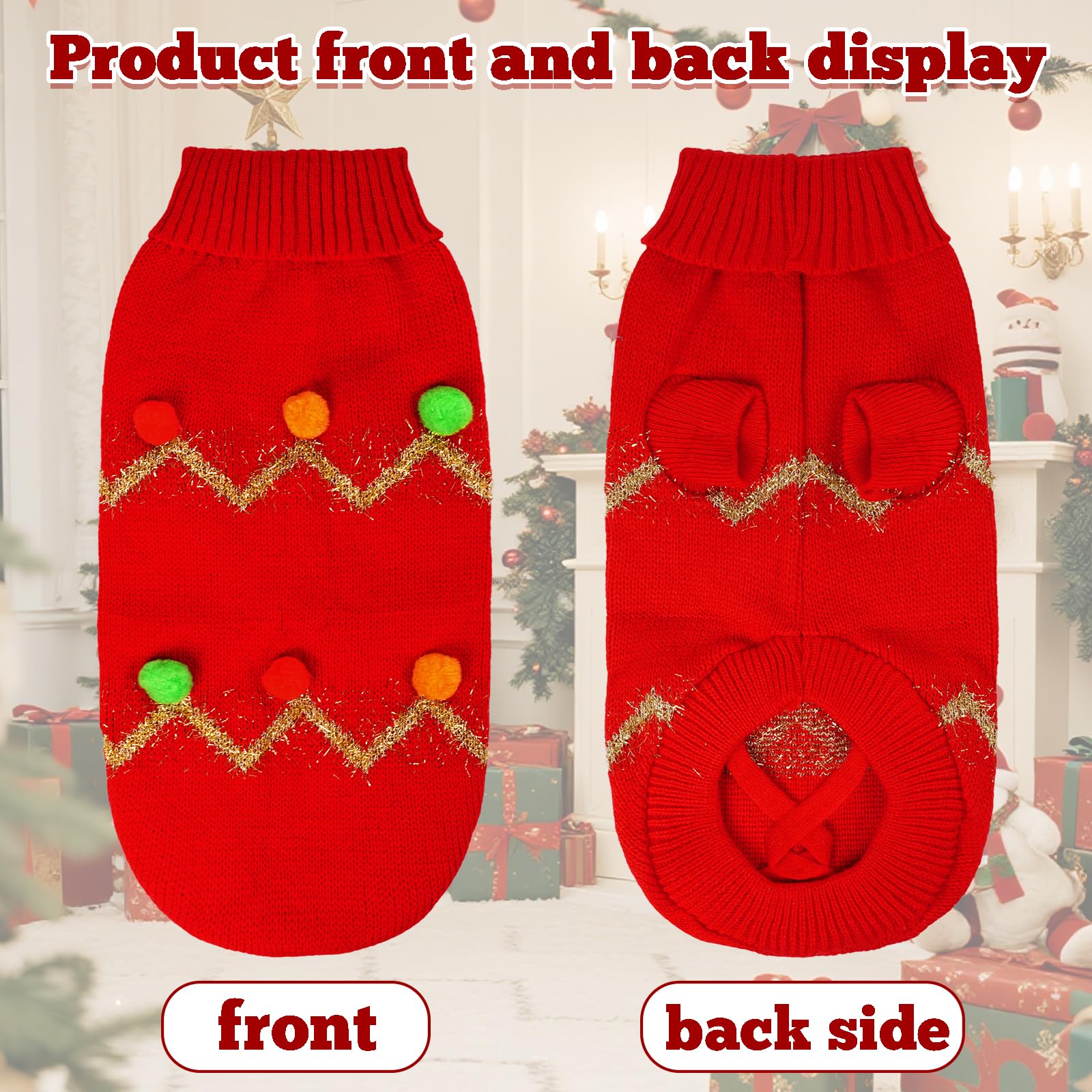 Haakong dog Christmas sweater red-gift-ready design makes a thoughtful seasonal gift