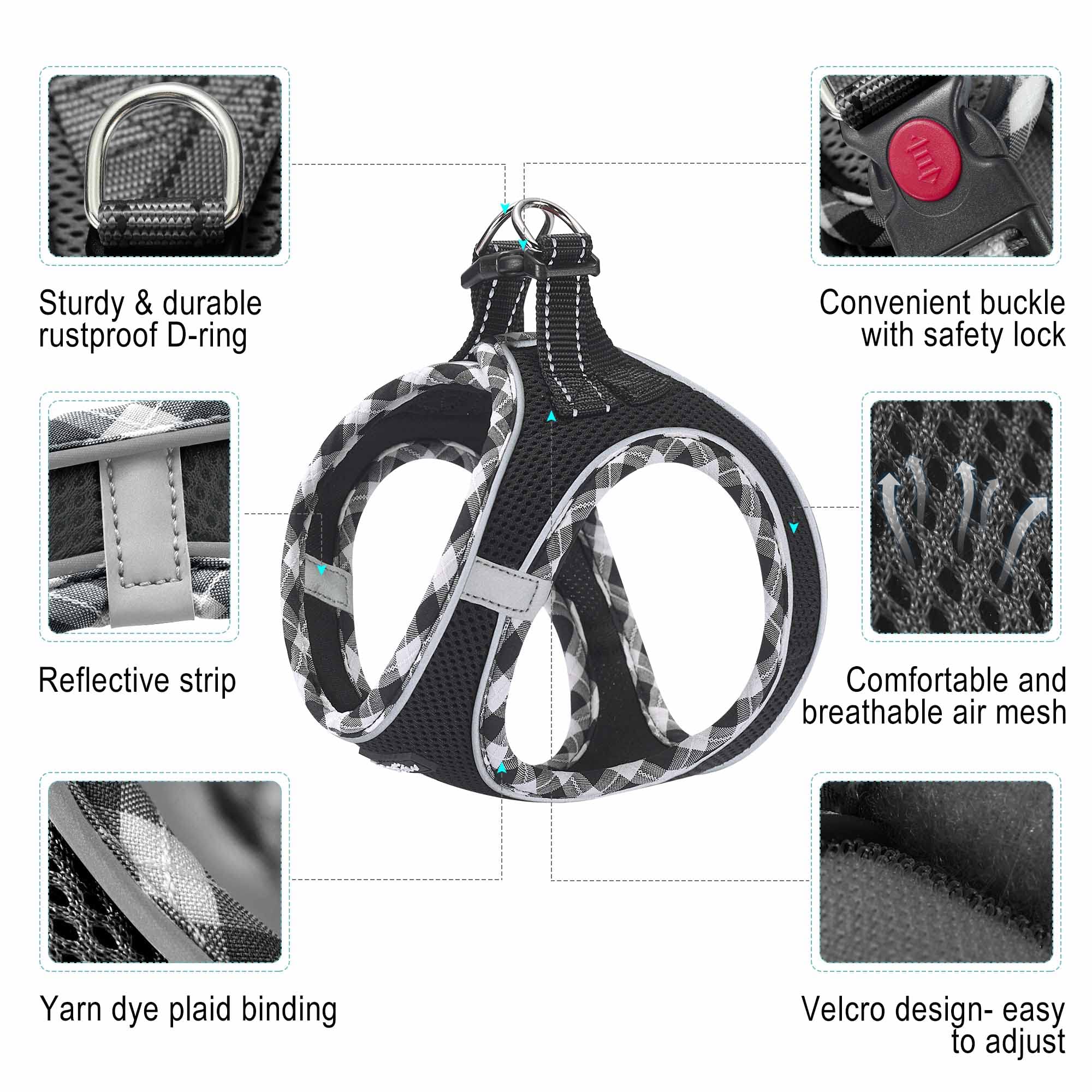 haapaw air mesh harness demonstrates breathable, lightweight comfort for daily outings.