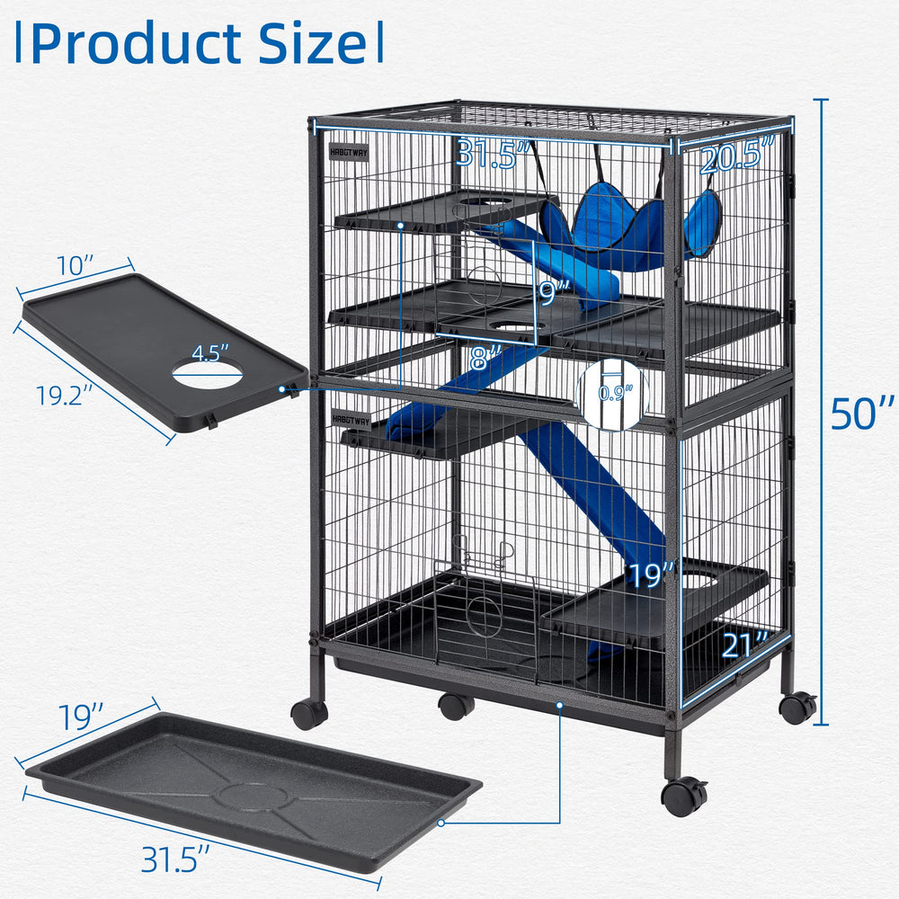 HABUTWAY critter-nation cage includes a hammock for relaxing and enrichment