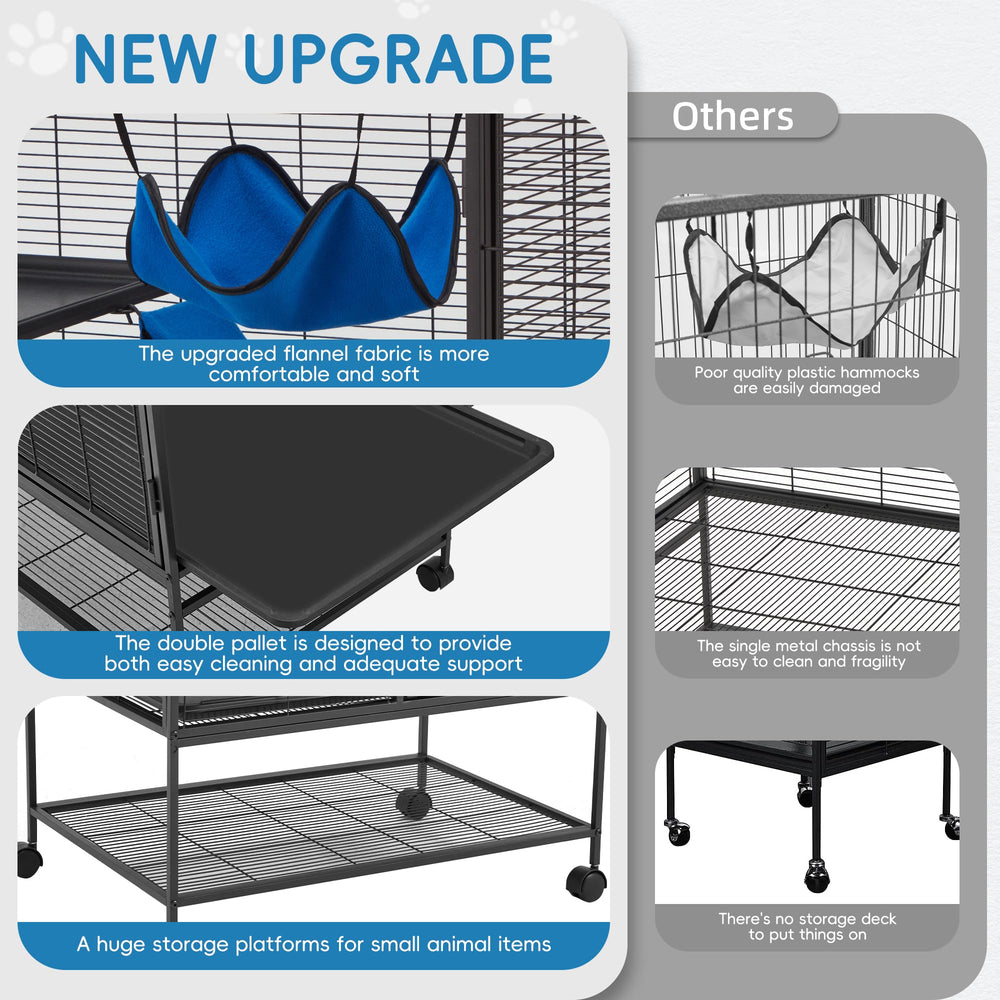 HABUTWAY ferret cage bar spacing 0.5-inch prevents escapes.