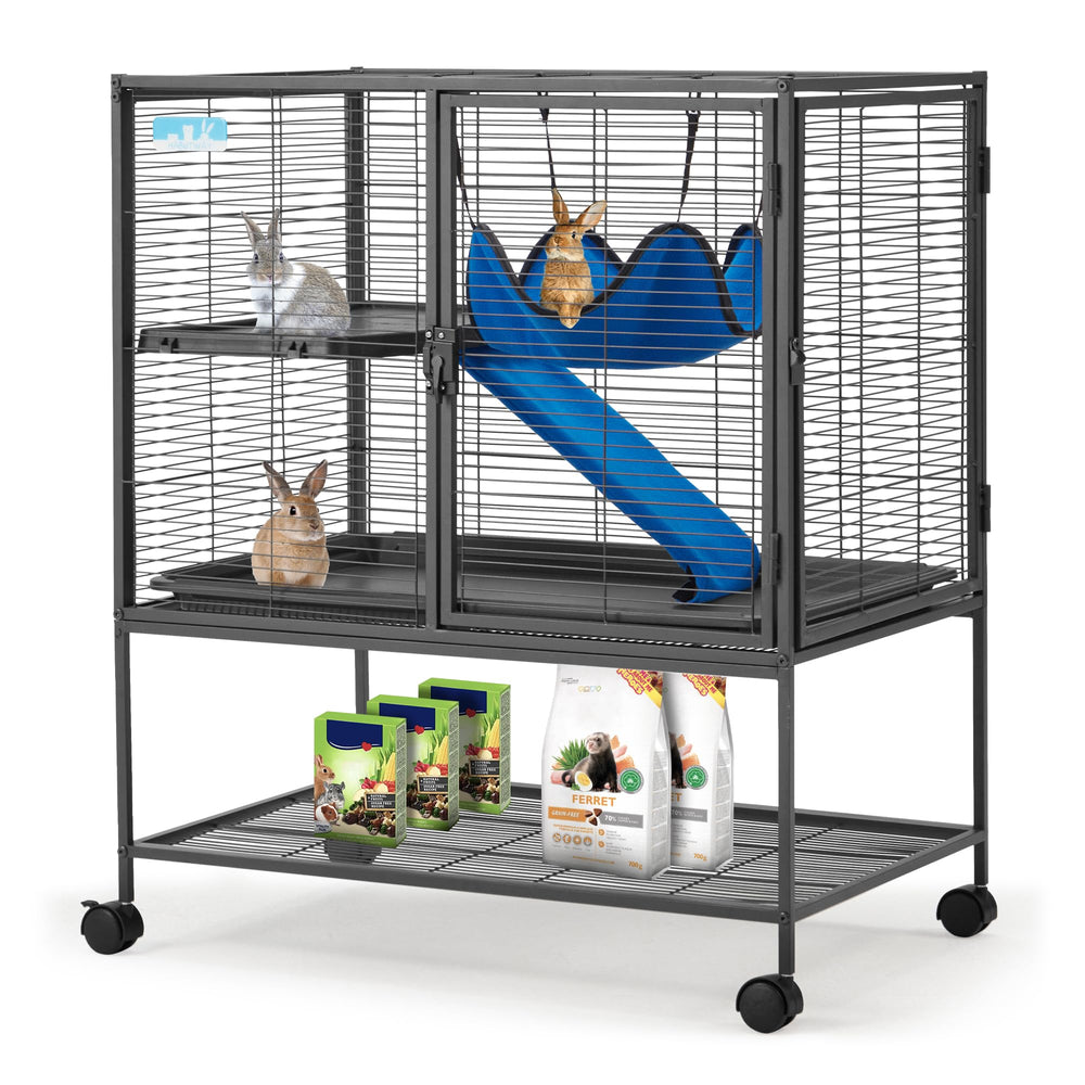 HABUTWAY ferret cage exterior view shows durable rust-resistant metal.