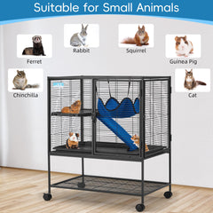 HABUTWAY ferret cage rolling base highlights easy mobility.