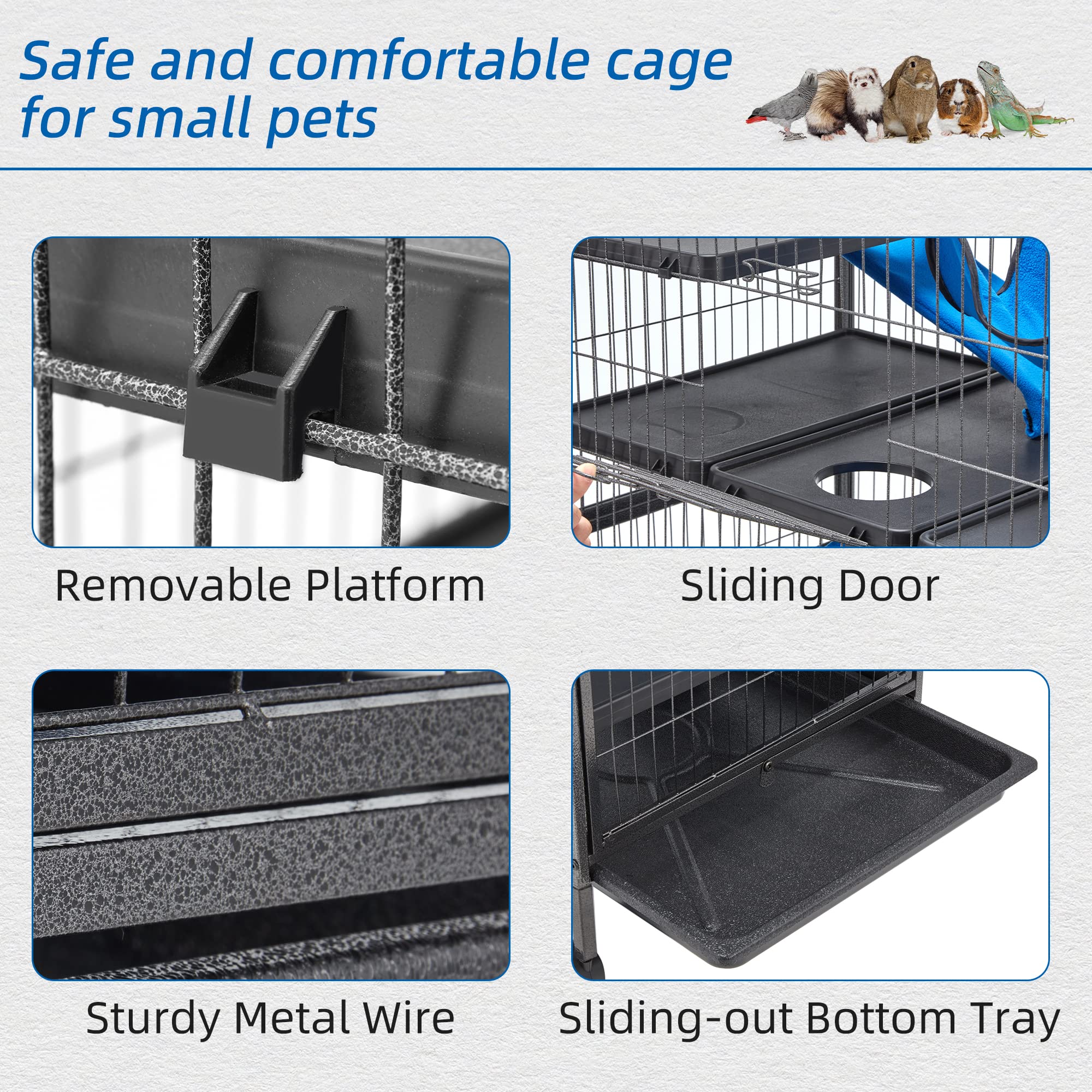 HABUTWAY 0.9 inch wire spacing keeps pets safe while allowing exploration.