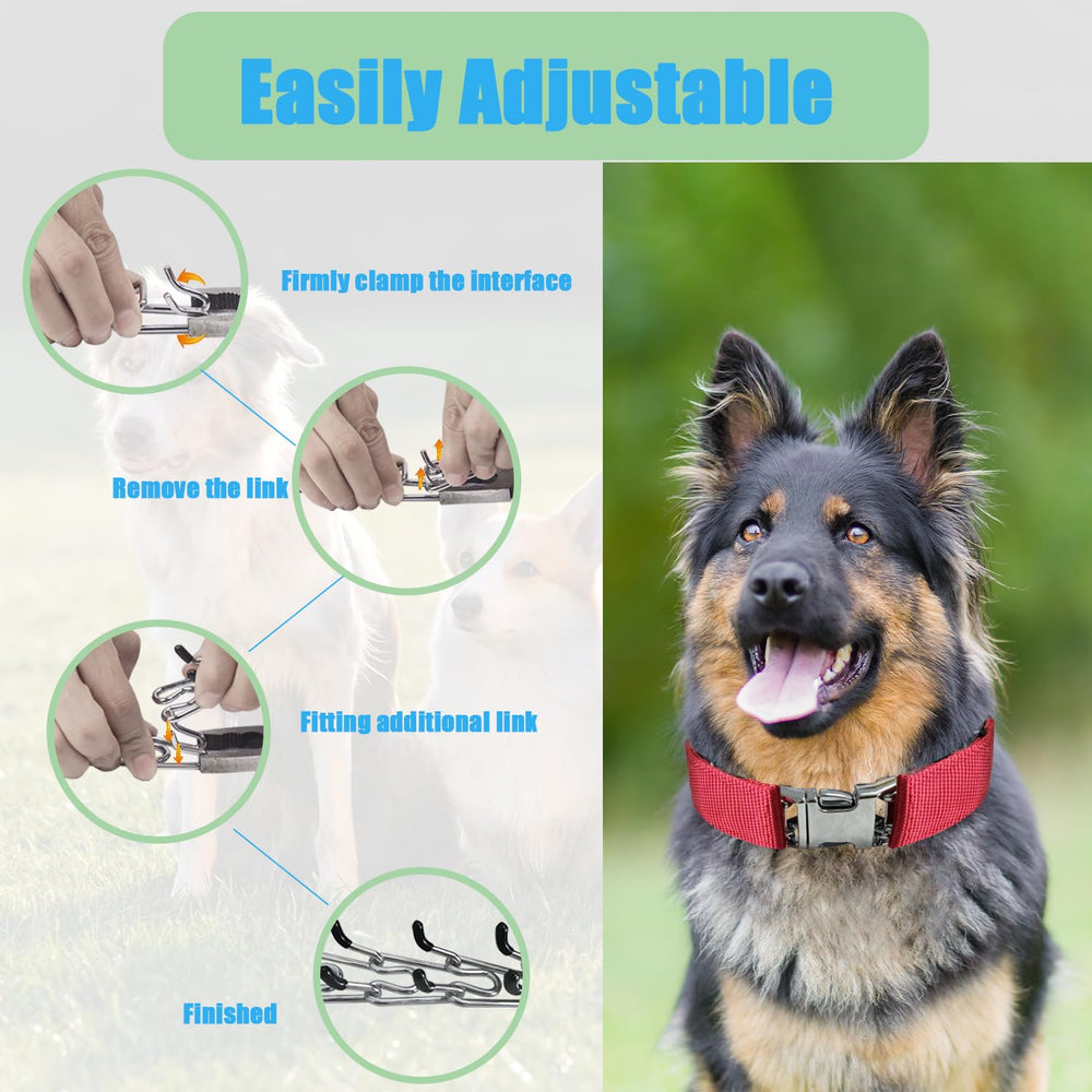 HAESINPA collar adjustable links fit small to large dogs securely