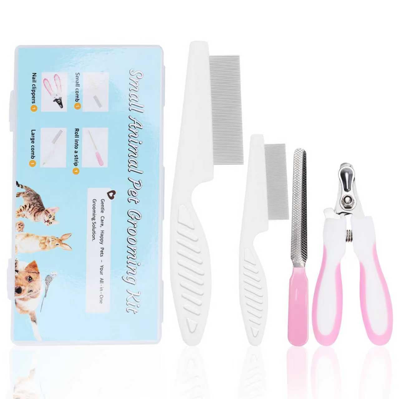 HAEZU Guinea Pig Brush Kit packaging shows an all-in-one grooming solution for small pets.