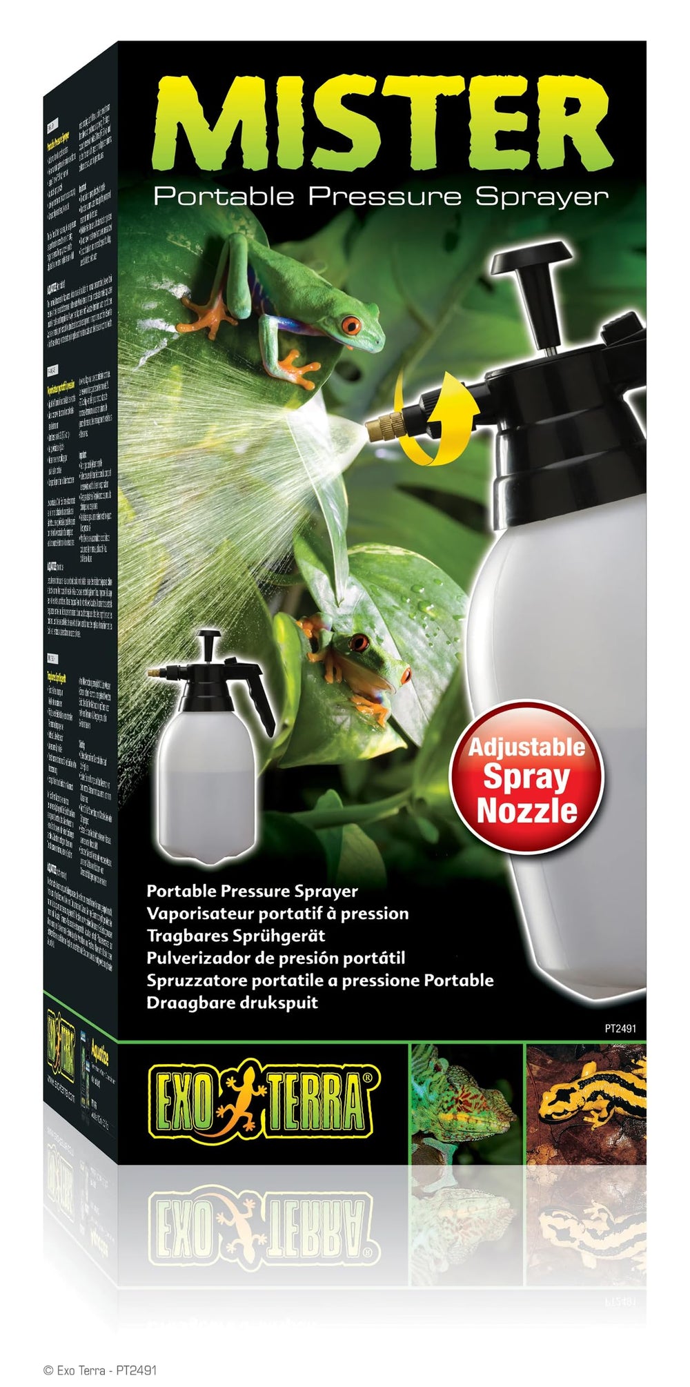 Hagen Exo Terra spray bottle with adjustable nozzle enables precise misting