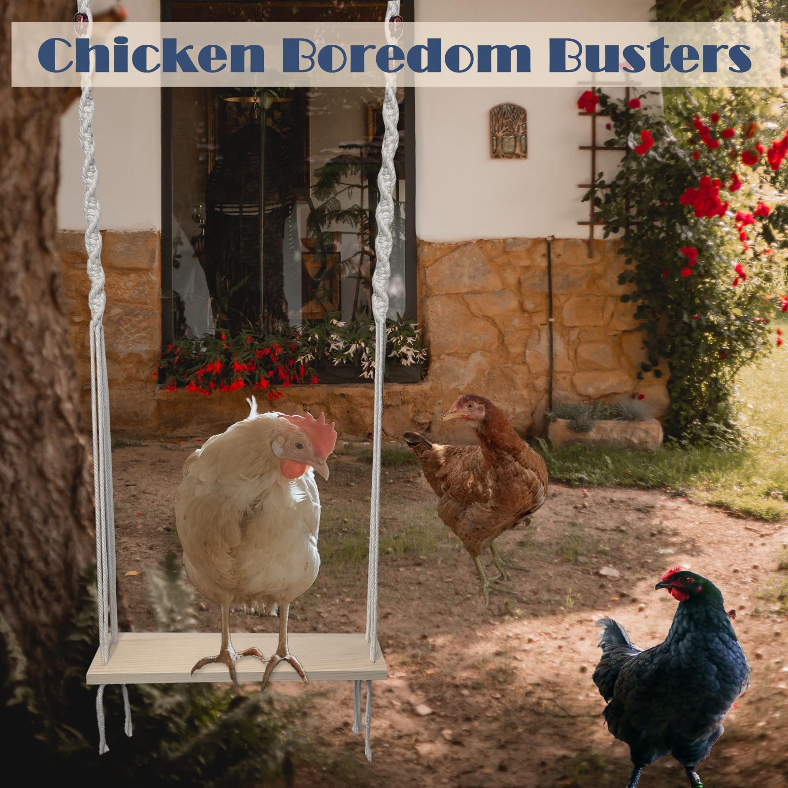 HahaMagic chicken swing hooks enable quick tool-free installation in roosts and runs.