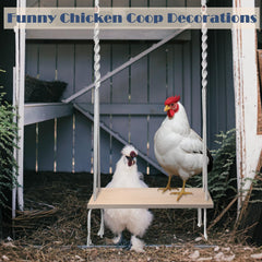 HahaMagic chicken swing installed in coop demonstrates easy tool-free setup.