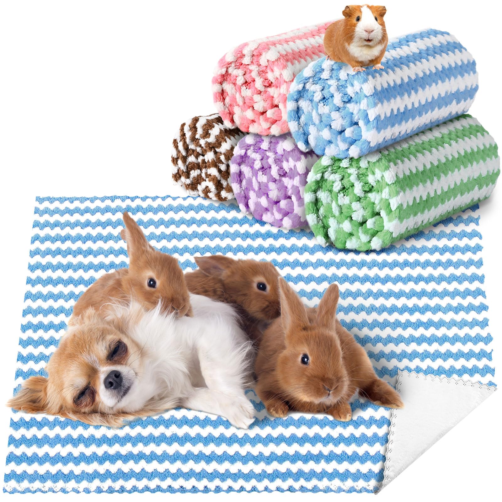 Hahafelt 5-pack guinea pig blankets package offers cozy bedding options.