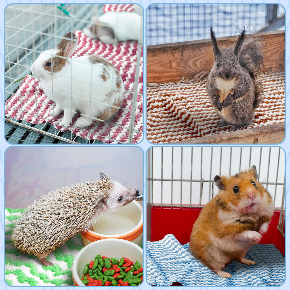 Hahafelt cage liner in use for a tidy, comfortable small pet habitat.